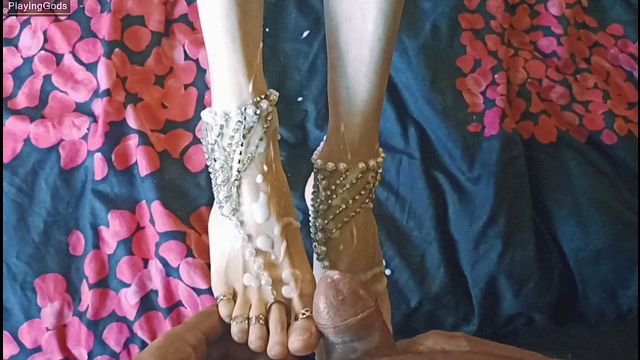 These Feet Are Made for Sex – Beautiful Footjob – Cum on Feet – PlayingGods