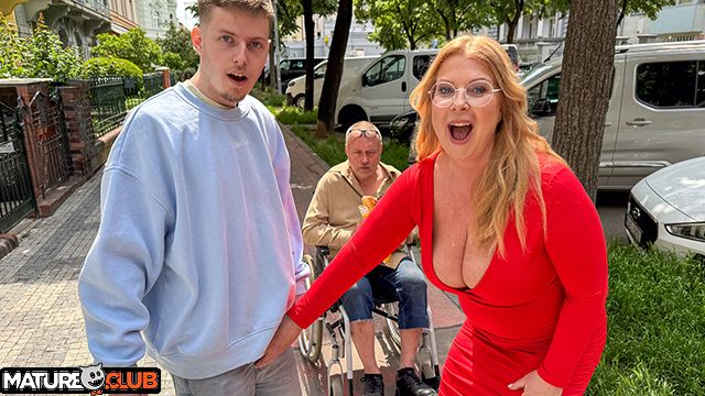 MatureClub – Busty Redhead Wife with Big Naturals Cuckolds Her Wheelchair Hubby